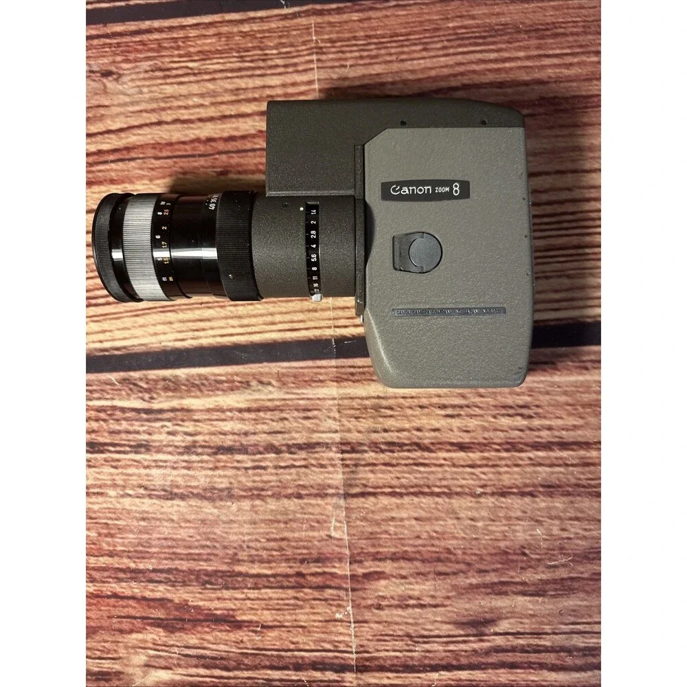 Vintage Canon Zoom 8 Movie Camera- Brown Leather Case - WORKING